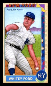 Picture, Helmar Brewing, This Great Game 1960s Card # 94, Whitey FORD, Ball at knee, New York Yankees