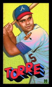 Picture, Helmar Brewing, This Great Game 1960s Card # 99, Joe TORRE, Side view of batting stance, Atlanta Braves