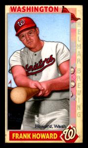 Picture of Helmar Brewing Baseball Card of Frank Howard, card number 9 from series This Great Game 1960s