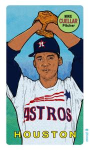 Picture of Helmar Brewing Baseball Card of Mike Cuellar, card number 25 from series This Great Game Rub-Off Decals 1960s