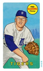 Picture of Helmar Brewing Baseball Card of Fred Gladding, card number 34 from series This Great Game Rub-Off Decals 1960s