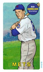 Picture of Helmar Brewing Baseball Card of Bud Harrelson, card number 37 from series This Great Game Rub-Off Decals 1960s