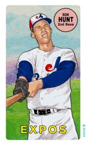 Picture of Helmar Brewing Baseball Card of Ron Hunt, card number 42 from series This Great Game Rub-Off Decals 1960s