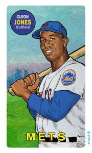 Picture of Helmar Brewing Baseball Card of Cleon Jones, card number 46 from series This Great Game Rub-Off Decals 1960s