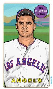 Picture, Helmar Brewing, This Great Game Rub-Off Decals 1960s Card # 50, Ted Kluszewski, Standing, California Angels