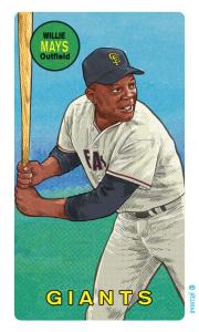 Picture, Helmar Brewing, This Great Game Rub-Off Decals 1960s Card # 57, Willie MAYS (HOF), Batting side view, San Francisco Giants