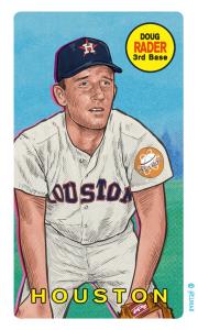 Picture, Helmar Brewing, This Great Game Rub-Off Decals 1960s Card # 78, Doug Rader, leaning, Houston Astros