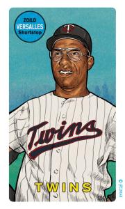 Picture, Helmar Brewing, This Great Game Rub-Off Decals 1960s Card # 95, Zoilo Versailles, portrait, Minnesota Twins