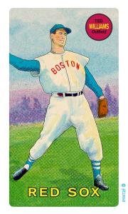 Picture, Helmar Brewing, This Great Game Rub-Off Decals 1960s Card # 99, Ted WILLIAMS (HOF), throwing, Boston Red Sox