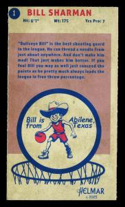 Picture, Helmar Brewing, Helmar Legends Seven Card # 1, Bill SHARMAN, One arm up; one down, Boston Celtics