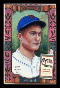 Picture, Helmar Brewing, Helmar Oasis Card # 498, Lloyd WANER (HOF), Facing left, forest, Pittsburgh Pirates
