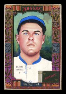 Picture of Helmar Brewing Baseball Card of Claude Hendrix, card number 516 from series Helmar Oasis