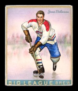Picture, Helmar Brewing, Helmar R319 Hockey Card # 74, Jean BELIVEAU, Skating fast toward viewer, Montreal Canadiens