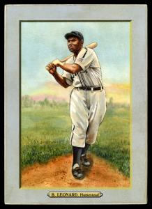 Picture, Helmar Brewing, T3-Helmar Card # 199, Buck LEONARD (HOF), End of follow through swing, Homestead Grays