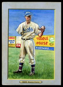Picture, Helmar Brewing, T3-Helmar Card # 219, Pete Gray, Holding ball up, Memphis Chickasaws