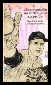 Picture, Helmar Brewing, This Great Game 1960s Card # 291, Ken Johnson, Chest logo up, Houston Colt .45s