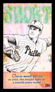 Picture, Helmar Brewing, This Great Game 1960s Card # 294, Chris Short, In set position, Philadelphia Phillies
