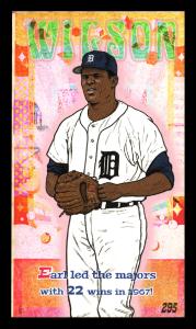 Picture, Helmar Brewing, This Great Game 1960s Card # 295, Earl Wilson, Hand on hip, wood fence, Detroit Tigers