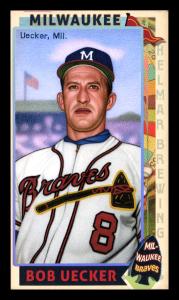 Picture of Helmar Brewing Baseball Card of Bob Uecker, card number 297 from series This Great Game 1960s