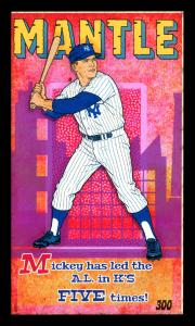 Picture, Helmar Brewing, This Great Game 1960s Card # 300, Mickey MANTLE (HOF), Batting follow through, New York Yankees