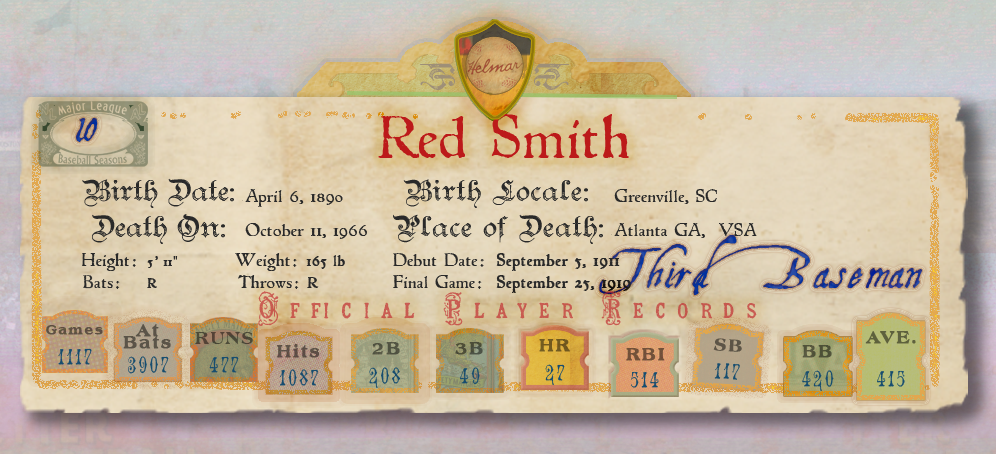 Banner with Player Stats