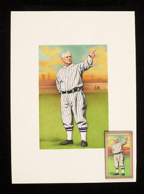 Picture, Helmar Brewing, Famous Athletes Card # 53, John McGRAW (HOF), Pointing, New York Giants