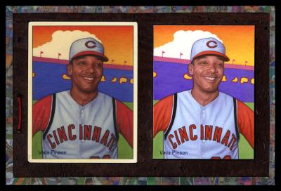 Picture, Helmar Brewing, Helmar This Great Game Card # 109, Vada Pinson, Orange sky, Cincinnati Reds