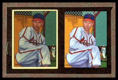 Picture, Helmar Brewing, Helmar This Great Game Card # 110, Harry Brecheen, knee up, wind-up, St. Louis Cardinals