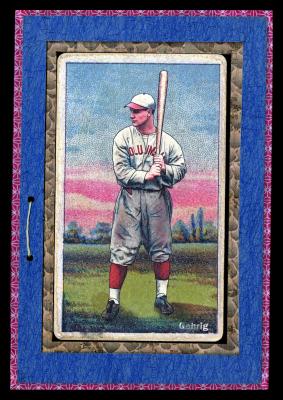 Picture, Helmar Brewing, Helmar Polar Night Card # 204, Lou GEHRIG, Batting stance, Columbia University