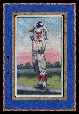 Picture, Helmar Brewing, Helmar Polar Night Card # 95, Lou GEHRIG, Ball held very high pitching, Columbia University