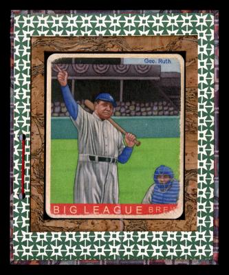 Picture, Helmar Brewing, R319-Helmar Card # 445, Babe RUTH (HOF), Pointing to Outfield, New York Yankees