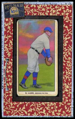 Picture, Helmar Brewing, T206-Helmar Card # 180, Grover Land, Catching ball, Brooklyn Tip-Tops