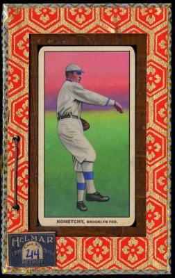 Picture, Helmar Brewing, T206-Helmar Card # 214, Ed Konetchy, Throwing, Brooklyn Tip-Tops