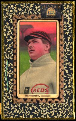 Picture, Helmar Brewing, T206-Helmar Card # 222, Christy MATHEWSON (HOF), Portrait looking up, Cincinnati Reds