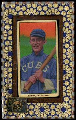 Picture, Helmar Brewing, T206-Helmar Card # 253, Johnny EVERS, With bat, blue uniform, Chicago Cubs