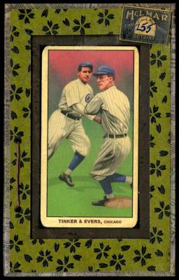 Picture, Helmar Brewing, T206-Helmar Card # 255, Joe TINKER; Johnny EVERS;, Double Play, Chicago Cubs