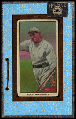 Picture, Helmar Brewing, T206-Helmar Card # 286, Amos RUSIE (HOF), Posed follow through, New York Giants