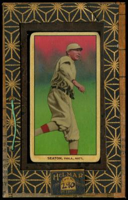 Picture, Helmar Brewing, T206-Helmar Card # 290, Tom Seaton, Follow Through, white cap, Philadelphia Phillies