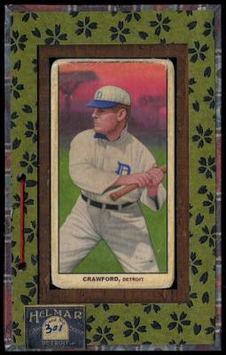 Picture, Helmar Brewing, T206-Helmar Card # 301, Sam CRAWFORD (HOF), Leaning into pitch, Detroit Tigers