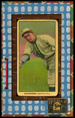 Picture, Helmar Brewing, T206-Helmar Card # 309, Pete Schneider, Arm toward viewer, Seattle Giants