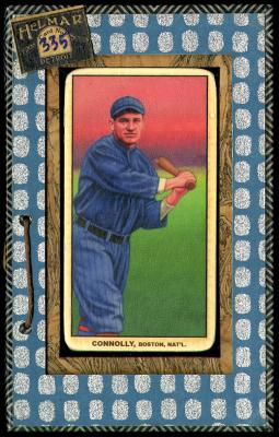 Picture, Helmar Brewing, T206-Helmar Card # 335, Joe Connolly, Blue uniform, batting stance, Boston Braves