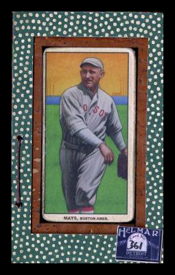 Picture, Helmar Brewing, T206-Helmar Card # 361, Carl Mays, White cap, follow through, Boston Red Sox