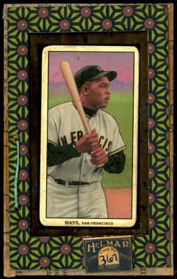 Picture, Helmar Brewing, T206-Helmar Card # 367, Willie MAYS (HOF), Between pitches batting, San Francisco Giants