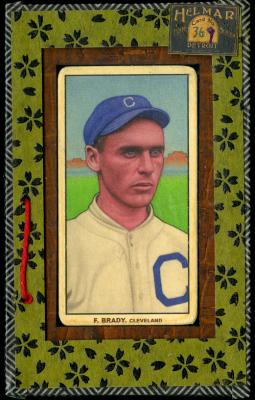 Picture, Helmar Brewing, T206-Helmar Card # 369, Fred (Larry Kopf) Brady, Portrait, looking left, Cleveland Indians