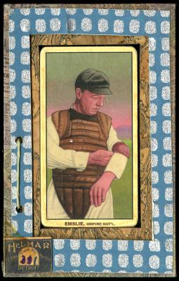 Picture, Helmar Brewing, T206-Helmar Card # 381, Bob Emslie, Umpire gear, Umpire Nat'l League