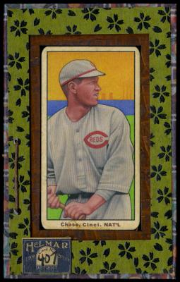 Picture, Helmar Brewing, T206-Helmar Card # 407, Hal Chase, Side view, arms at belt level, Cincinnati Reds