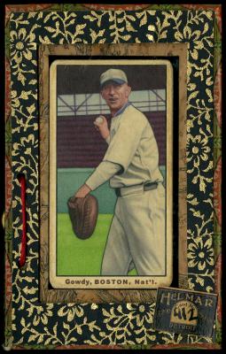 Picture, Helmar Brewing, T206-Helmar Card # 412, Hank Gowdy, About to throw ball, Boston Braves