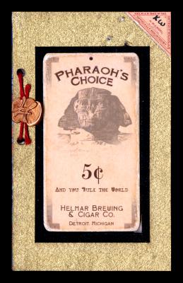 Picture, Helmar Brewing, T206-Helmar Card # 436, Christy MATHEWSON (HOF), Red Background, Norfolk Phenoms