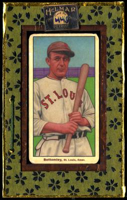 Picture, Helmar Brewing, T206-Helmar Card # 446, Jim BOTTOMLEY (HOF), Holding bat up, near chest, St. Louis Browns