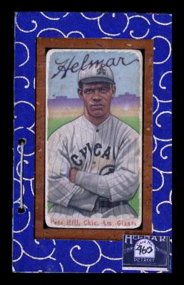 Picture, Helmar Brewing, T206-Helmar Card # 460, Pete HILL (HOF), Arms crossed, sitting, Chicago American Giants